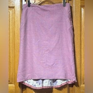 Elevenses by Anthropologie High Low Pink Wool Skirt Size 4 EUC